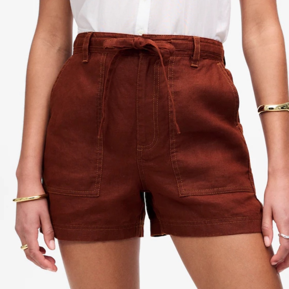 Madewell Rust Red Button-Up Shorts